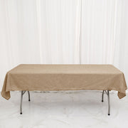 54"x96" Rectangular Faux Burlap Polyester Tablecloth - Natural TAB_JUTE03_5496_NAT