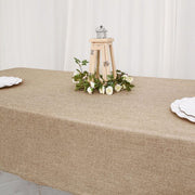 54"x96" Rectangular Faux Burlap Polyester Tablecloth - Natural TAB_JUTE03_5496_NAT