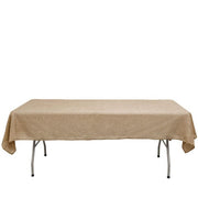 54"x96" Rectangular Faux Burlap Polyester Tablecloth - Natural TAB_JUTE03_5496_NAT