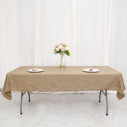 54"x96" Rectangular Faux Burlap Polyester Tablecloth - Natural TAB_JUTE03_5496_NAT