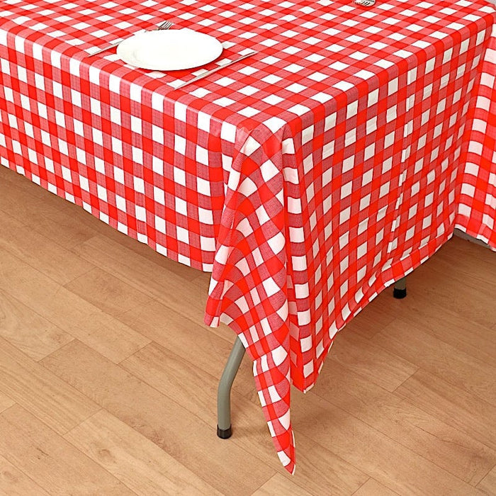54x108" Checkered Disposable Plastic Table Cover Tablecloth TAB_PVC_CHK02_017