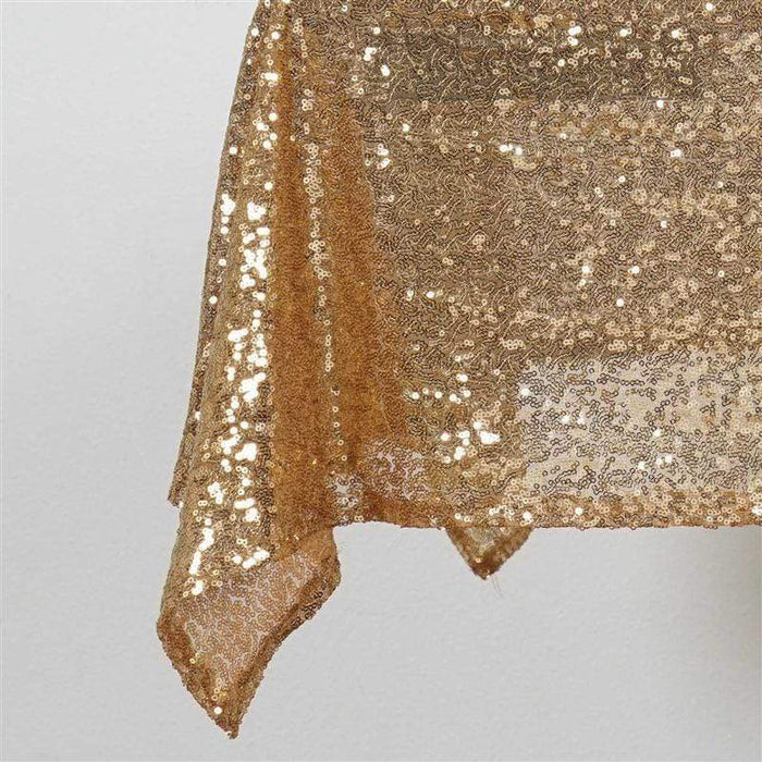 54x54" Sequined Square Tablecloth - Gold TAB_02_5454_GOLD
