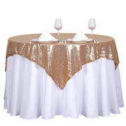 54x54" Sequined Square Tablecloth - Gold TAB_02_5454_GOLD