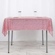 54x54" Sequined Square Tablecloth - Pink TAB_02_5454_PINK