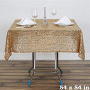 54x54" Sequined Square Tablecloth - Gold TAB_02_5454_GOLD