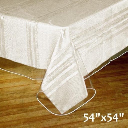 54x54" Vinyl Plastic Tablecloth Protector Table Cover - Clear TAB_VIN06_5454_CLR