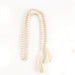 55" Wood Bead Chain with Tassels Hanging Garland - Cream BEAD_WOD01_5_CRM
