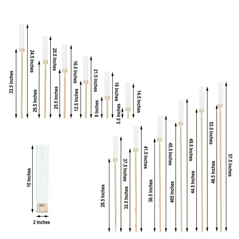 57" tall Candelabra Candle Holder Centerpiece with Glass