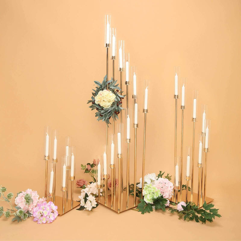 57" tall Candelabra Candle Holder Centerpiece with Glass