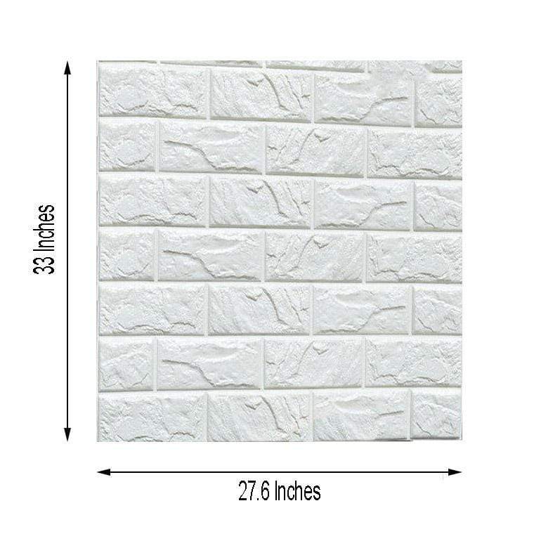58 sq ft Faux Brick 3D Peel and Stick Wall Panels