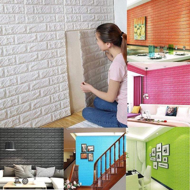58 sq ft Faux Brick 3D Peel and Stick Wall Panels