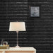 58 sq ft Faux Brick 3D Peel and Stick Wall Panels WLL_FOAM01_BLK