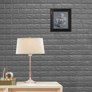 58 sq ft Faux Brick 3D Peel and Stick Wall Panels WLL_FOAM01_SILV