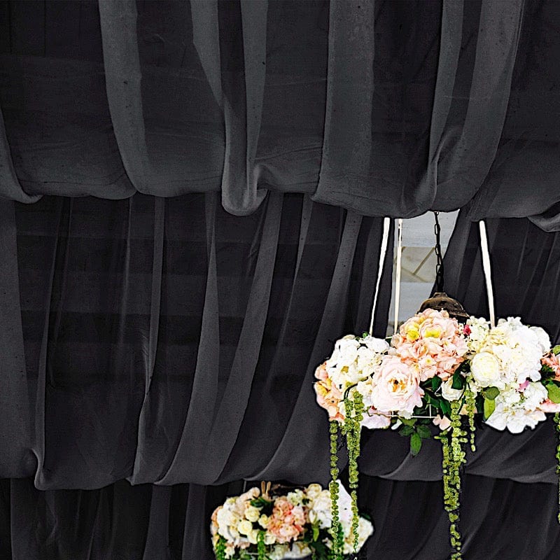 5ft x 14ft Premium Chiffon Sheer Backdrop Curtain Window Drape Panel