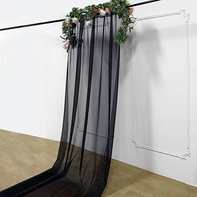 5ft x 14ft Premium Chiffon Sheer Backdrop Curtain Window Drape Panel