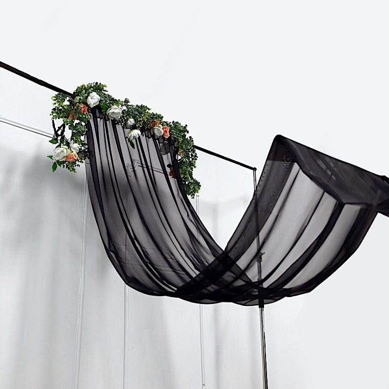 5ft x 14ft Premium Chiffon Sheer Backdrop Curtain Window Drape Panel