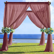 5ft x 14ft Premium Chiffon Sheer Backdrop Curtain Window Drape Panel