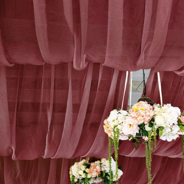 5ft x 14ft Premium Chiffon Sheer Backdrop Curtain Window Drape Panel