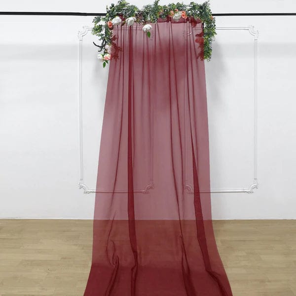 5ft x 14ft Premium Chiffon Sheer Backdrop Curtain Window Drape Panel