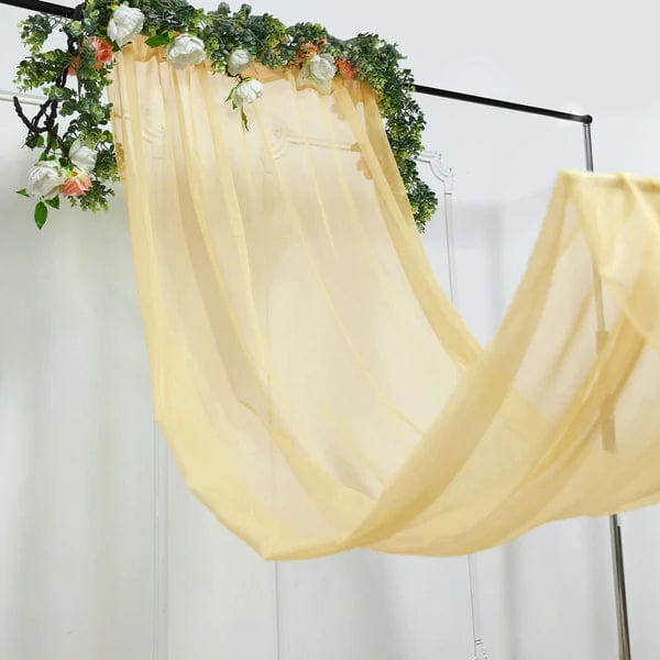 5ft x 14ft Premium Chiffon Sheer Backdrop Curtain Window Drape Panel