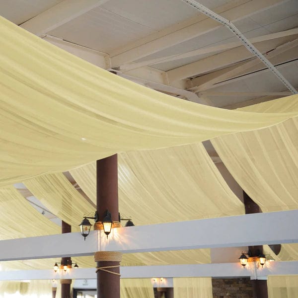 5ft x 14ft Premium Chiffon Sheer Backdrop Curtain Window Drape Panel