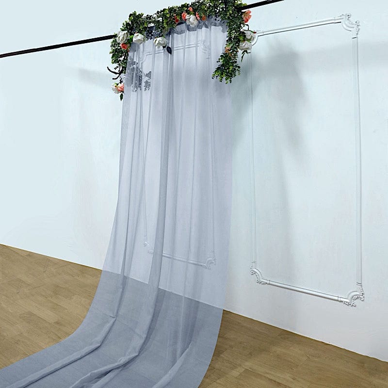 5ft x 14ft Premium Chiffon Sheer Backdrop Curtain Window Drape Panel