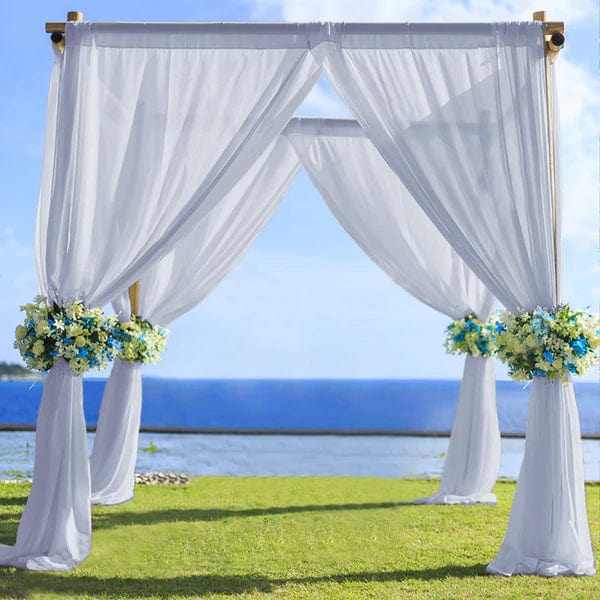 5ft x 14ft Premium Chiffon Sheer Backdrop Curtain Window Drape Panel