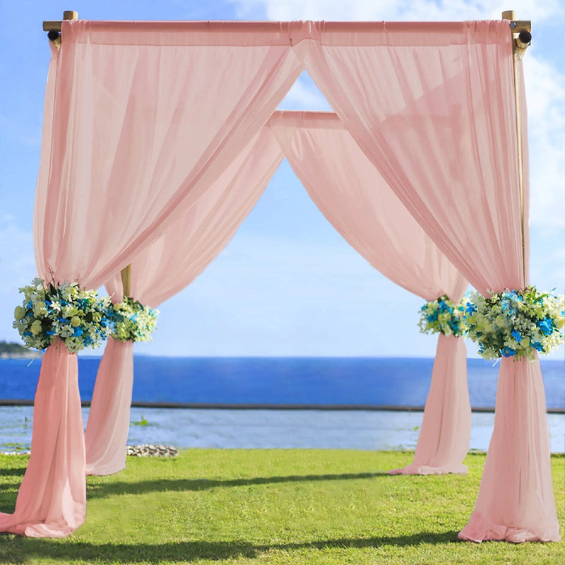 5ft x 14ft Premium Chiffon Sheer Backdrop Curtain Window Drape Panel
