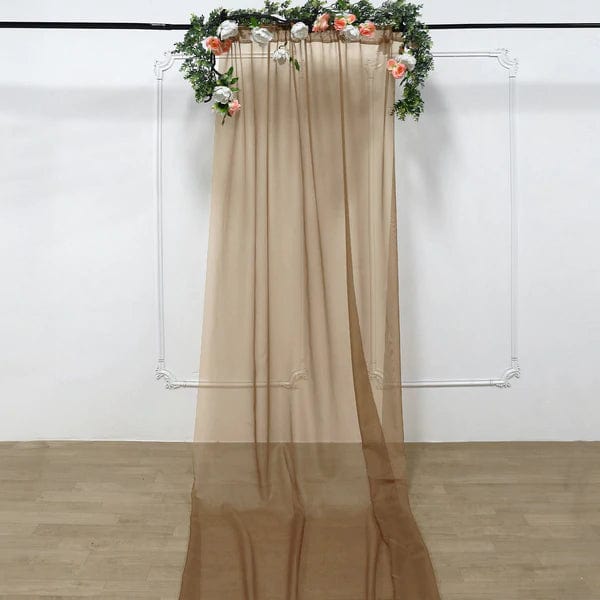 5ft x 14ft Premium Chiffon Sheer Backdrop Curtain Window Drape Panel