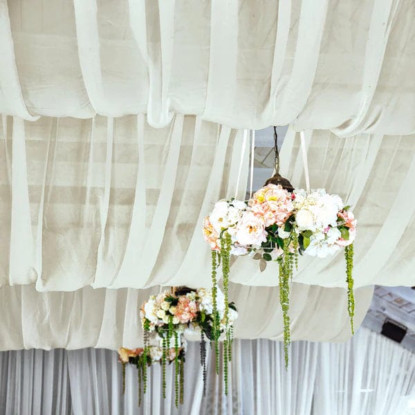 5ft x 14ft Premium Chiffon Sheer Backdrop Curtain Window Drape Panel
