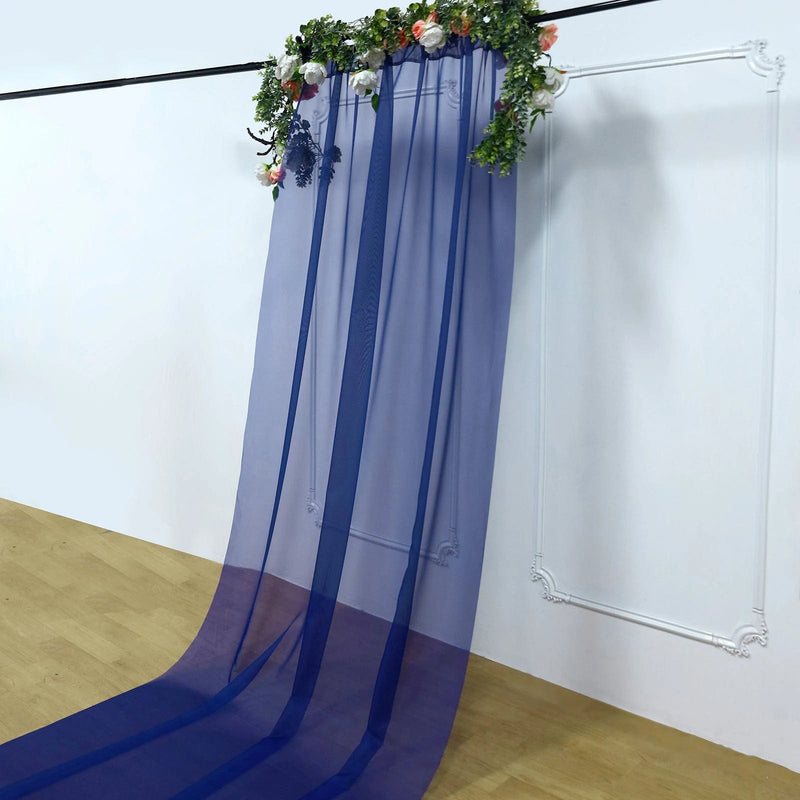 5ft x 14ft Premium Chiffon Sheer Backdrop Curtain Window Drape Panel