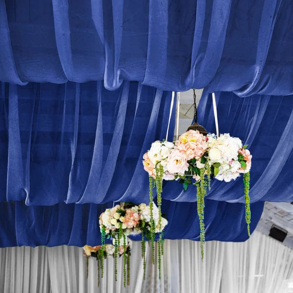5ft x 14ft Premium Chiffon Sheer Backdrop Curtain Window Drape Panel