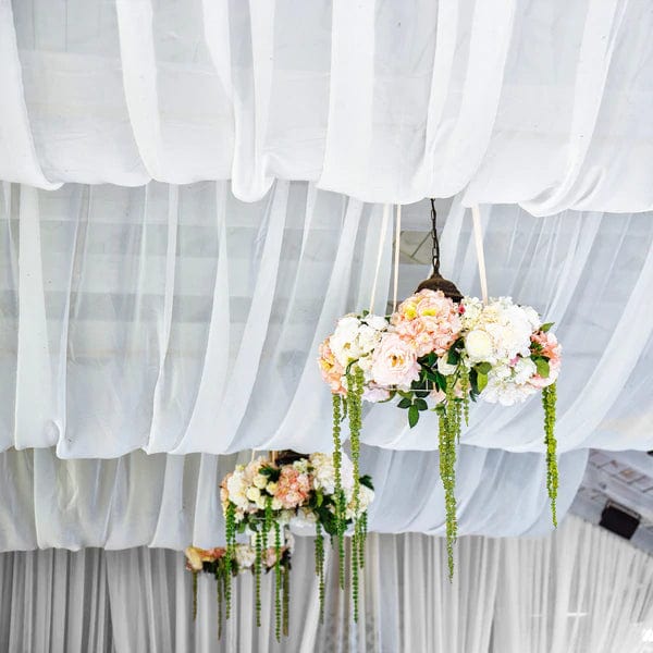5ft x 14ft Premium Chiffon Sheer Backdrop Curtain Window Drape Panel