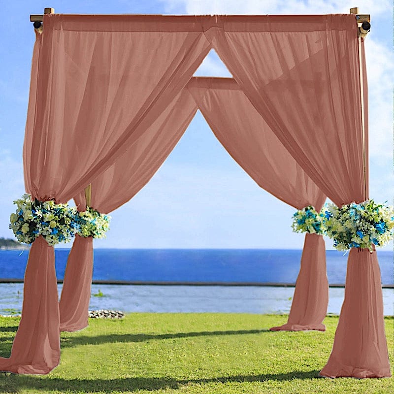 5ft x 14ft Premium Chiffon Sheer Backdrop Curtain Window Drape Panel