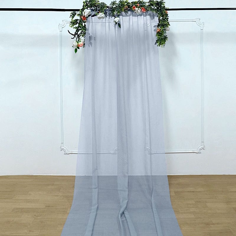 5ft x 14ft Premium Chiffon Sheer Backdrop Curtain Window Drape Panel CUR_PANORGZ_14_086