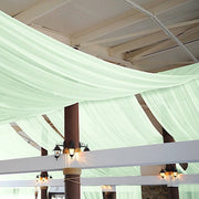5ft x 14ft Premium Chiffon Sheer Backdrop Curtain Window Drape Panel CUR_PANORGZ_14_GRN