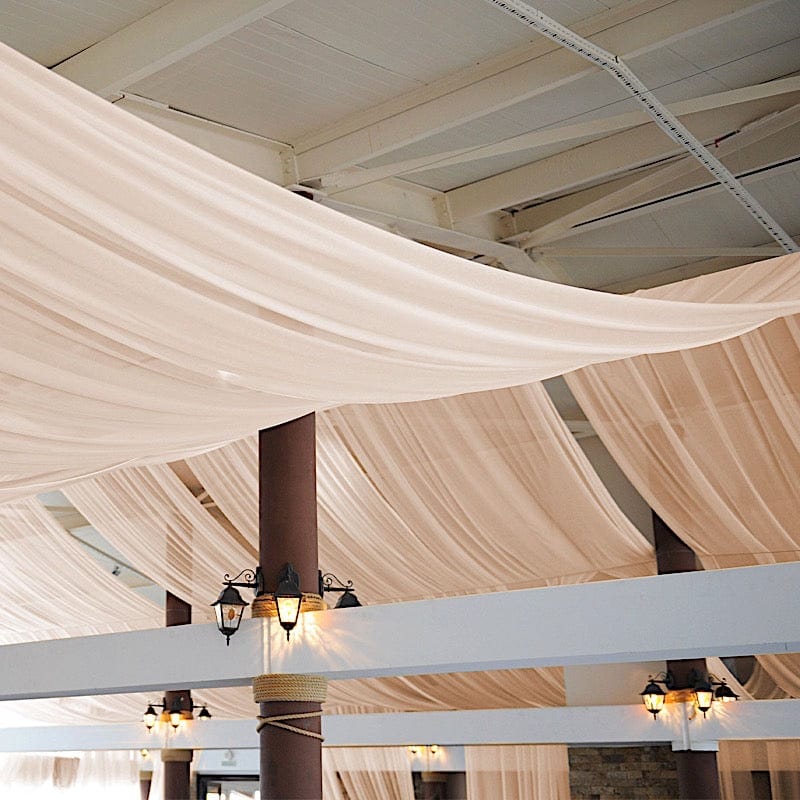 5ft x 14ft Premium Chiffon Sheer Backdrop Curtain Window Drape Panel