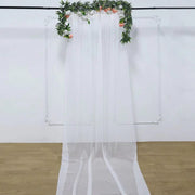 5ft x 14ft Premium Chiffon Sheer Backdrop Curtain Window Drape Panel CUR_PANORGZ_14_WHT