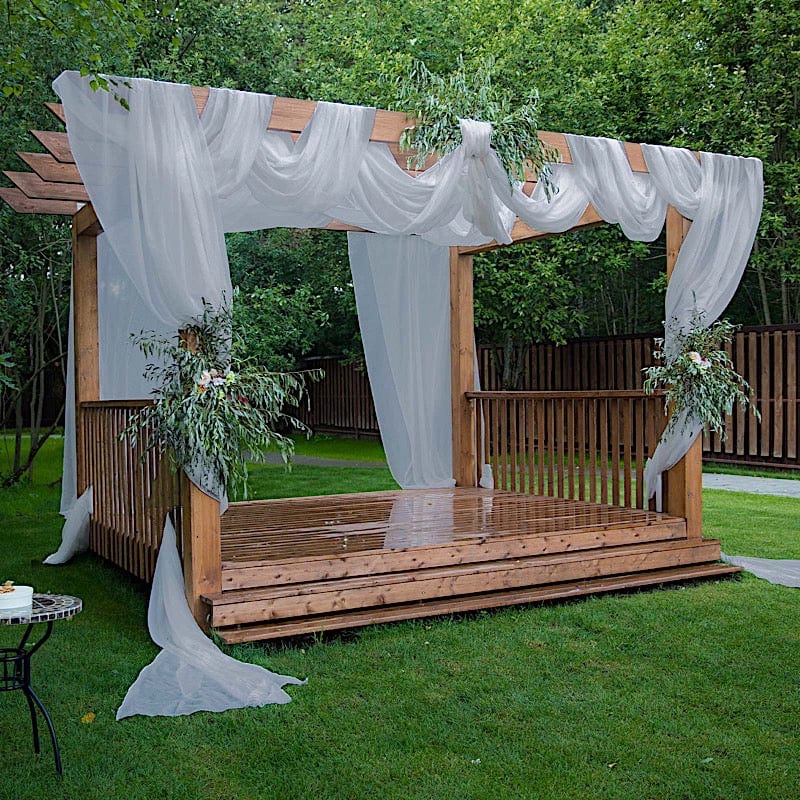 5ft x 32ft Premium Chiffon Sheer Backdrop Curtain Panel Ceiling Drape