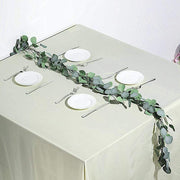 6.5 ft long Artificial Eucalyptus Foliage Garlands - Frosted Green ARTI_GLND_GRN015