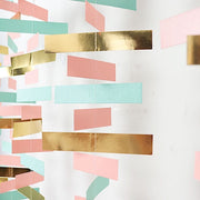 6.5 ft Metallic Rectangle Paper Strips Hanging Garland