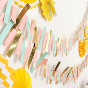 6.5 ft Metallic Rectangle Paper Strips Hanging Garland