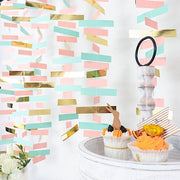 6.5 ft Metallic Rectangle Paper Strips Hanging Garland
