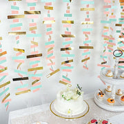 6.5 ft Metallic Rectangle Paper Strips Hanging Garland