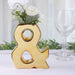 6" Ceramic Letters and Symbols Flower Vase Table Centerpiece - Gold