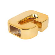 6" Ceramic Letters and Symbols Flower Vase Table Centerpiece - Gold