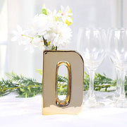 6" Ceramic Letters and Symbols Flower Vase Table Centerpiece - Gold