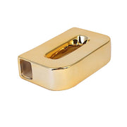 6" Ceramic Letters and Symbols Flower Vase Table Centerpiece - Gold