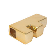 6" Ceramic Letters and Symbols Flower Vase Table Centerpiece - Gold