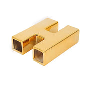 6" Ceramic Letters and Symbols Flower Vase Table Centerpiece - Gold